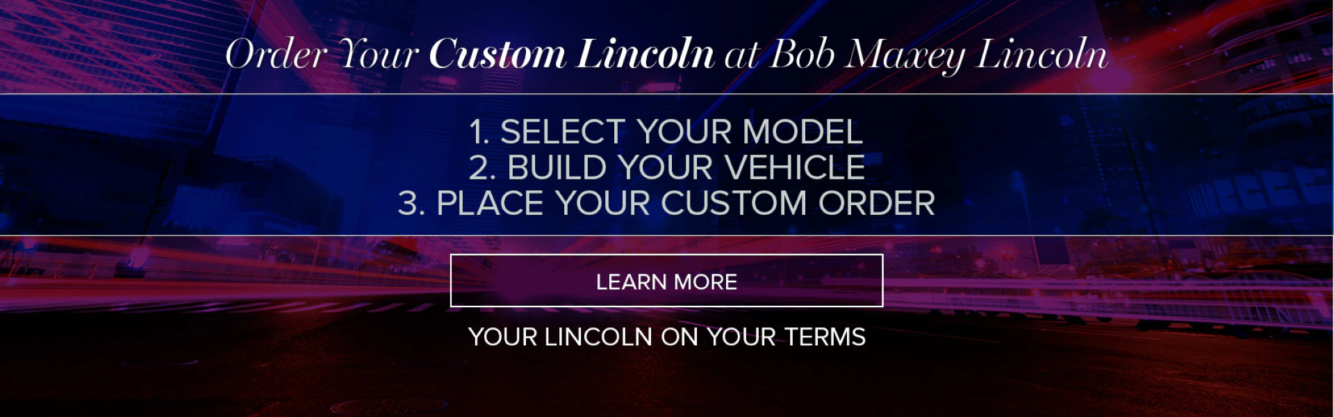 Order Your Custom Lincoln
